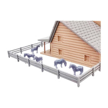 Laden Sie das Bild in den Galerie-Viewer, Old West Livery Stable w Horses 1:220 Z Scale