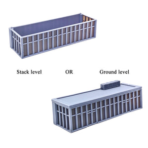 Modern Commercial Box Building Wide Stackable 1:160 N Scale