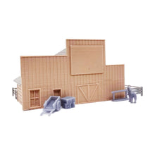 Laden Sie das Bild in den Galerie-Viewer, Old West Livery Stable w Horses 1:220 Z Scale