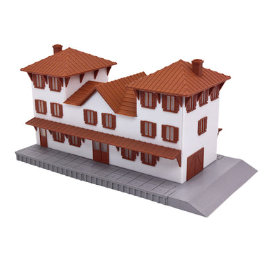 Classic Style Two-Tower Train Station 1:87 HO Scale