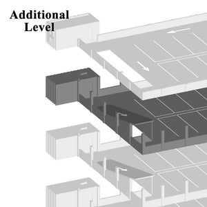 4-Story Car Parking Building 1:87 HO Scale