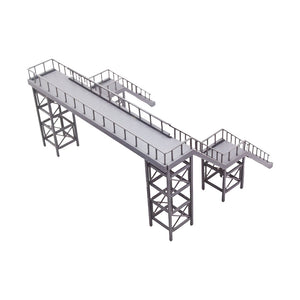 Overhead Footbridge (2-Stairs/4-Stairs) HO Scale 1:87