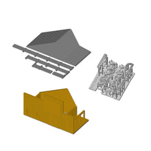Laden Sie das Bild in den Galerie-Viewer, Old West Livery Stable w Horses 1:220 Z Scale