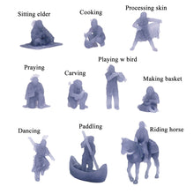 将图片加载到图库查看器，Native American Indian Figure Set (Life) 1:160 N Scale