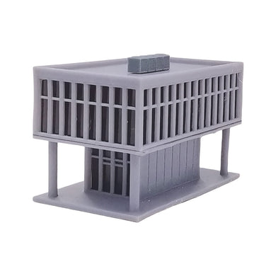 Modern Style 2-Story Full Glass Box Shop 1:160 N Scale