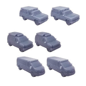Emergency Medic Ambulance Mixed Set 1:220 Z Scale