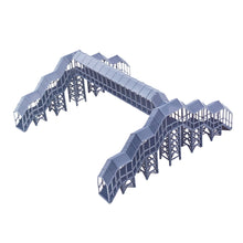 Load image into Gallery viewer, Overhead Footbridge with Canopy(Standard-2 Stairs/Extended-4 Stairs/Extended-4 Stairs with Elevator) N Scale 1:160