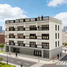 Load image into Gallery viewer, Downtown 4-Story Apartment(White) Stackable 1:220 Z Scale