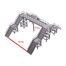 画像をギャラリービューアに読み込む, Overhead Footbridge (2-Stairs/4-Stairs) HO Scale 1:87