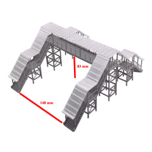 画像をギャラリービューアに読み込む, Overhead Footbridge Covered (2-Stairs/4-Stairs/4-Stairs with Elevator) HO Scale 1:87