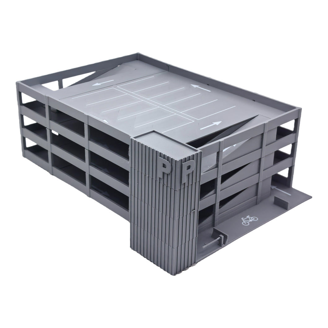 4-Story Car Parking Building 1:87 HO Scale