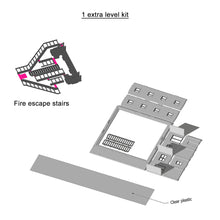 将图片加载到图库查看器，Downtown 5-Story Apartment(Grey) Stackable 1:87 HO Scale