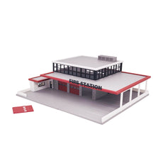 将图片加载到图库查看器，Modern Style Fire Dept Station 1:87 HO Scale