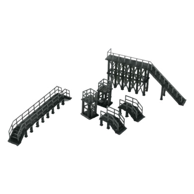 Industrial Platform & Stairs Set 1:160 N Scale Outland Models Railroad Scenery