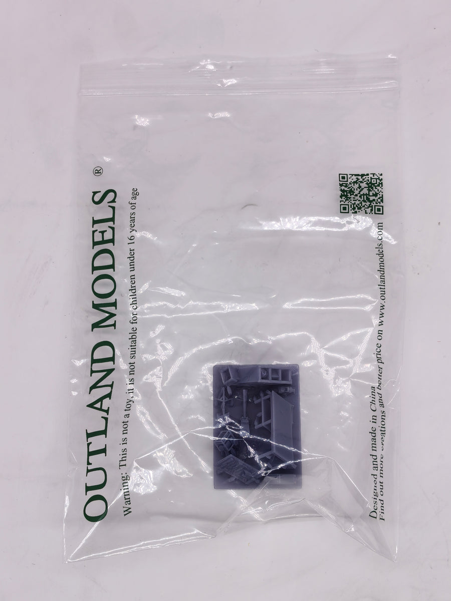 Outland Models Garage Accessories Set 1:87 HO Scale