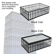 Laden Sie das Bild in den Galerie-Viewer, Modern Commercial Box Building Full Glass Stackable 1:64 S Scale