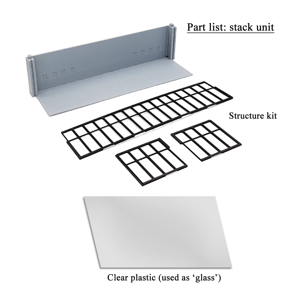 Modern Commercial Box Building Wide Stackable – Outland Models