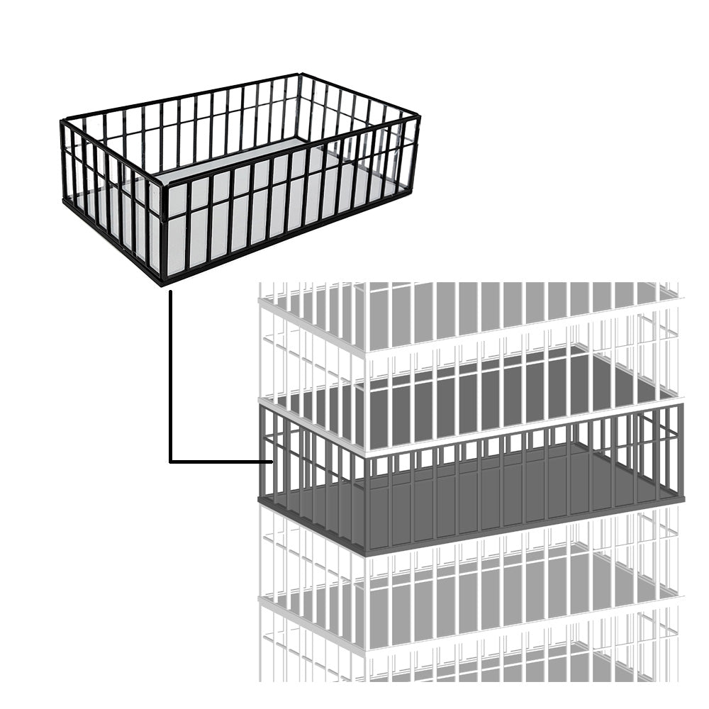 Modern Commercial Box Building Full Glass Stackable – Outland Models