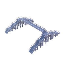 将图片加载到图库查看器，Overhead Footbridge (Standard-2 Stairs/Extended-4 Stairs) N Scale 1:160