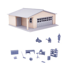Load image into Gallery viewer, CB103C Two-car Garage Diorama Set 1:64 S Scale