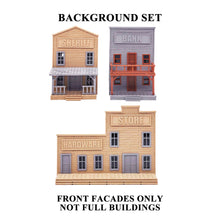 Cargar imagen en el visor de la galería, Old West Shop Background Set (2-story) 1:64 S Scale