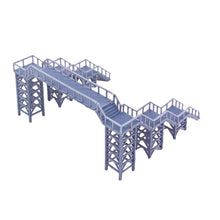 Charger l&#39;image dans la galerie, Overhead Footbridge (Standard-2 Stairs/Extended-4 Stairs) N Scale 1:160