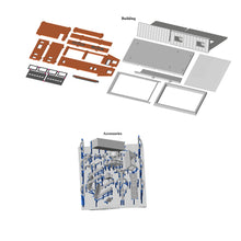 Load image into Gallery viewer, Auto Mechanic Shop &amp; Accessories 1:87 HO Scale