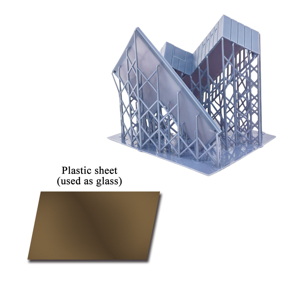 Modern Commercial Box Building L-Shape Stackable 1:220 Z Scale ...