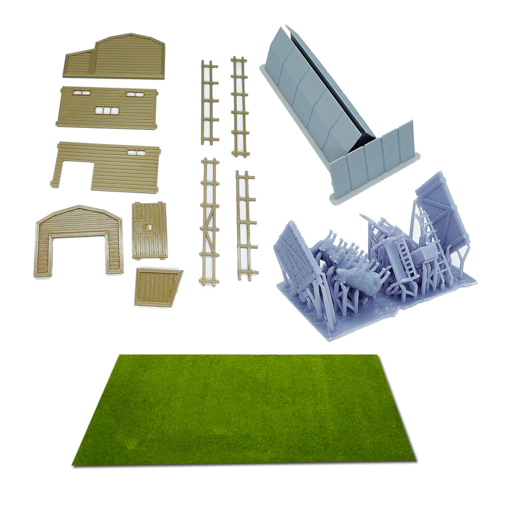 Barn Model Kit Country Farm Barn with Accessories 1:64 S Scale – Outland Models