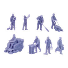 Load image into Gallery viewer, Sanitation Worker/ Street Cleaner Figure Set 1:64 S Scale