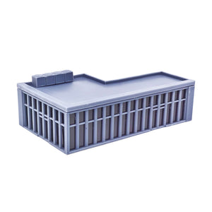 Modern Commercial Box Building L-Shape Stackable 1:220 Z Scale