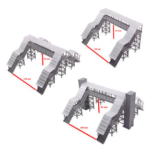 画像をギャラリービューアに読み込む, Overhead Footbridge Covered (2-Stairs/4-Stairs/4-Stairs with Elevator) HO Scale 1:87