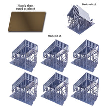 画像をギャラリービューアに読み込む, Modern 7-story Commercial Building Full Glass 1:160 N Scale