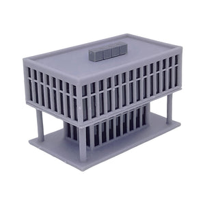 Modern Style 2-Story Full Glass Box Shop 1:220 Z Scale