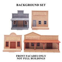 Cargar imagen en el visor de la galería, Old West Shop Background Set (1-story) 1:64 S Scale