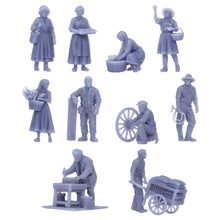 Load image into Gallery viewer, Old West People Figure Set(Working) 1:87 HO Scale