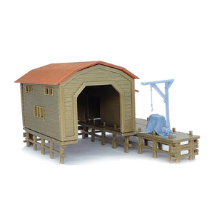 Boat House with Accessories 1:87 S Scale