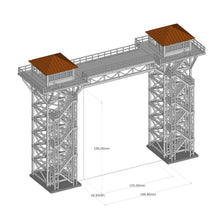 画像をギャラリービューアに読み込む, Industrial Twin Watchtower(tall) with Bridge 1:87 HO Scale