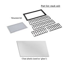 将图片加载到图库查看器，Modern Commercial Box Building Full Glass Stackable 1:64 S Scale