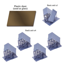 Cargar imagen en el visor de la galería, Modern 5-story Commercial Building Corner Office 1:160 N Scale