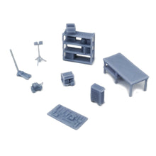 Load image into Gallery viewer, Garage Accessories Set 1:87 HO Scale