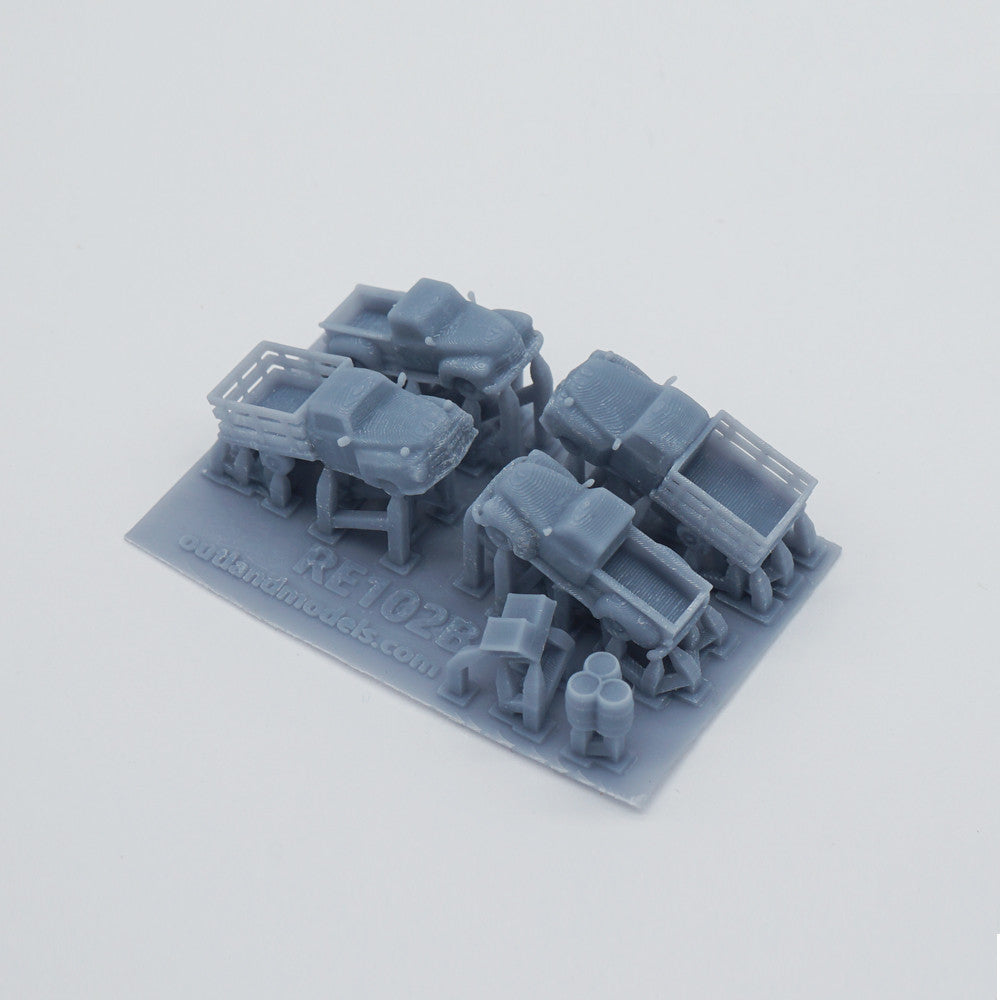 HO Scale Tow Truck Model 1:87 - 3D Printed Railroad Scenery For Train Sets