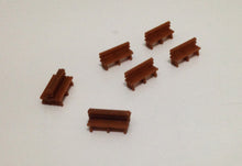 Load image into Gallery viewer, Classic Wood Style Bench x8 for Park / Station HO Scale Outland Models Railway