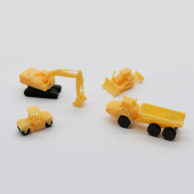 Heavy Construction Vehicle Set Z Scale 1:220 Outland Models Railway Miniature