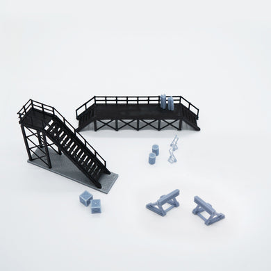 Platform / Loading Dock w Goods Z Scale Outland Models Train Railroad Platform / Loading Dock w Goods Z Scale Outland Models Train Railroad
