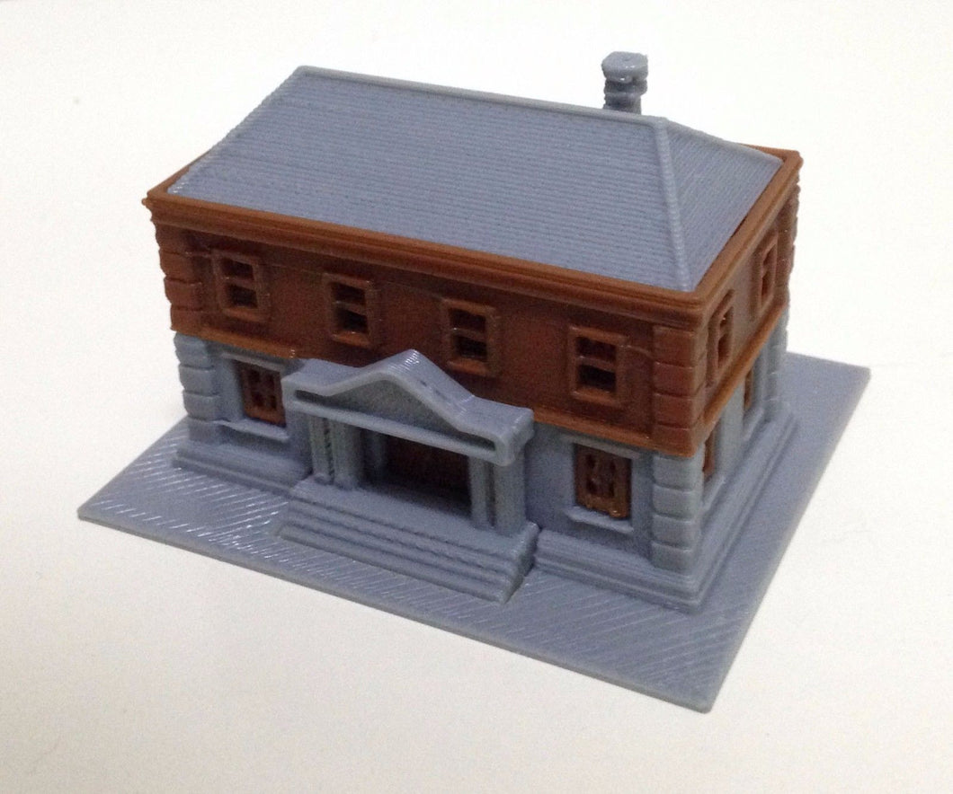 City Government Department Police Station Z Scale 1:220 Outland Models Railroad