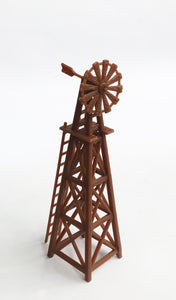 Country Farm Windmill (Brown) HO Scale 1:87 Outland Models Railway Layout