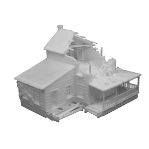 Damaged Country House 1:87 HO Scale