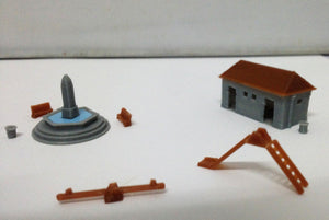 Park & Plaza Accessories Fountain Toilet... Z Scale 1:220 Outland Models Railway