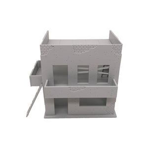 Damaged Ruin House Background Building 1:72
